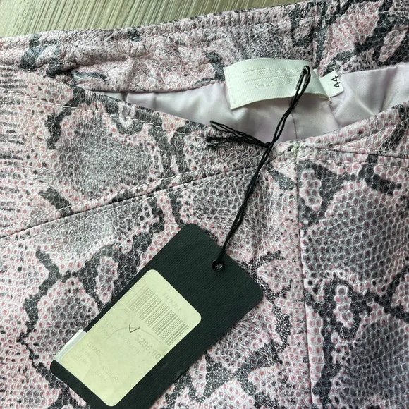 Tenax leather pant snake print